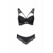 Комплект с ажурными вставками LOONA SET black S/M - Passion