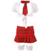 Костюм школьницы в клетку Cottelli Collection Schoolgirl Set с глубоким декольте, M