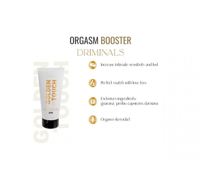 Лубрикант для клітора Driminals Golden Touch Booster оргазм, що посилює, 30 мл