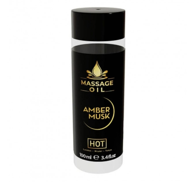 Масажна олія HOT Massage Oil Amber Musk з ароматом бурштинового мускусу, 100 мл