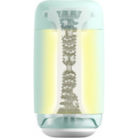 Мастурбатор нереалістичний Tenga Puffy Mint Green, рельєфний, м'ятний, 15 х 4.5 см