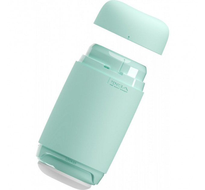 Мастурбатор нереалистичный Tenga Puffy Mint Green, рельефный, мятный, 15 х 4.5 см