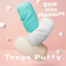 Мастурбатор нереалистичный Tenga Puffy Mint Green, рельефный, мятный, 15 х 4.5 см