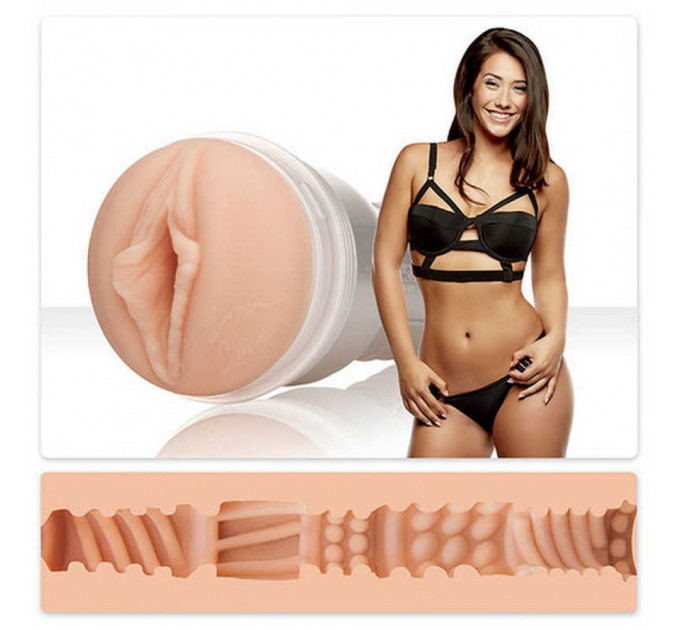 Мастурбатор вагина в колбе FleshLight Eva Lovia, киберкожа, телесный