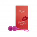 Вагинальные шарики рельефные Honeybuns Pretty Violet Miss V, розовые