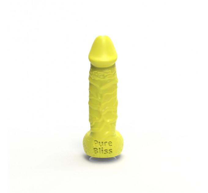 Мило член на присосці Pure Bliss BIG жовте, 18 см