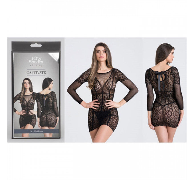 Мини платье Long Sleeve Mini Dress one siz