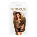 Мини-платье в сеточку Penthouse с узором в ромб, черное, размер S/L