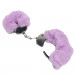 Наручники металл с мехом Plush handcuffs, фиолетовые