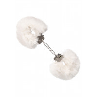 Наручники с мехом, металлические California Exotic Ultra Fluffy Furry Cuffs, белый