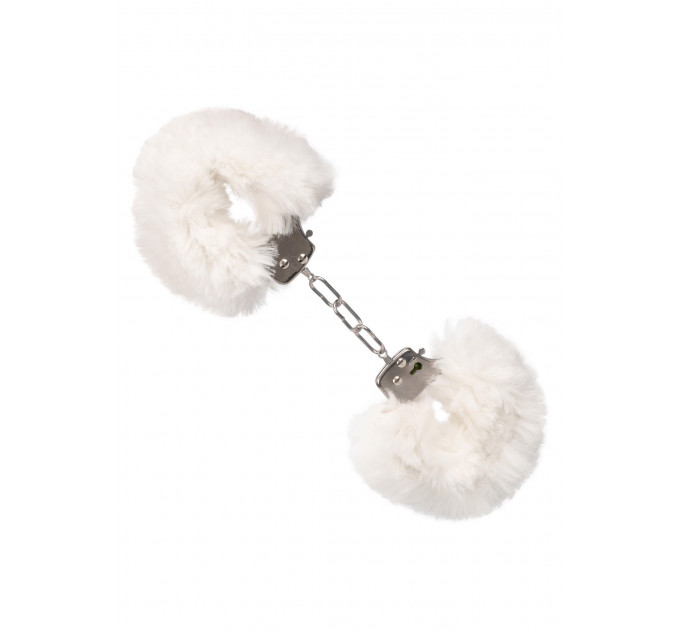 Наручники с мехом, металлические California Exotic Ultra Fluffy Furry Cuffs, белый
