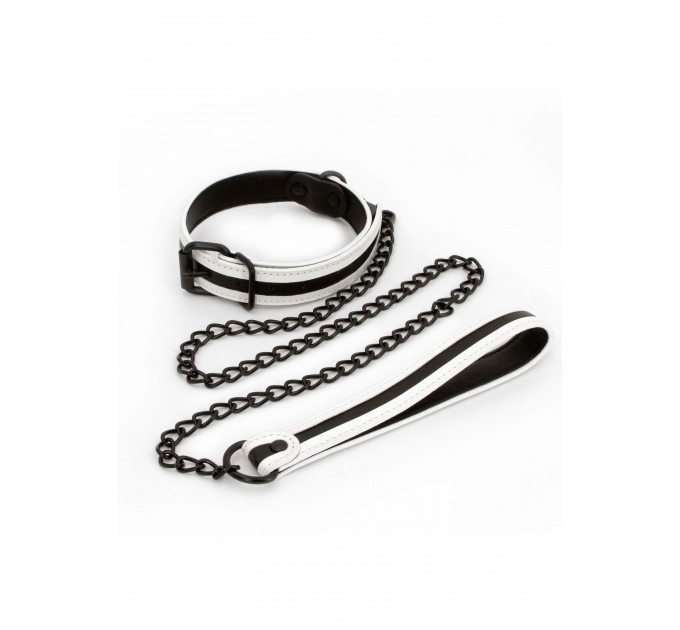 Ошейник с поводком NS Novelties GLO Bondage Collar And Leash Green светящиеся в темноте