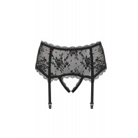 Пояс для панчіх чорний Obsessive Behindy garter belt black L/XL