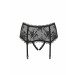 Пояс для чулок черный Obsessive Behindy garter belt black L/XL