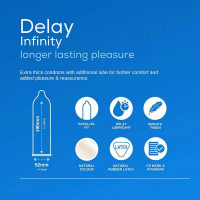 Презервативи, Pasante Delay condoms, 53мм, за 12шт