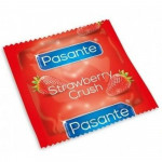 Презервативи оральні з полуничним смаком Pasante Strawberry Flavour Condome 53 мм (ціна за 6 шт.)