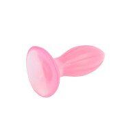 Пробка анальная на присоске Chisa Hi-Rubber Butt Plug. розовый