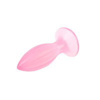 Пробка анальная на присоске Chisa Hi-Rubber Butt Plug. розовый