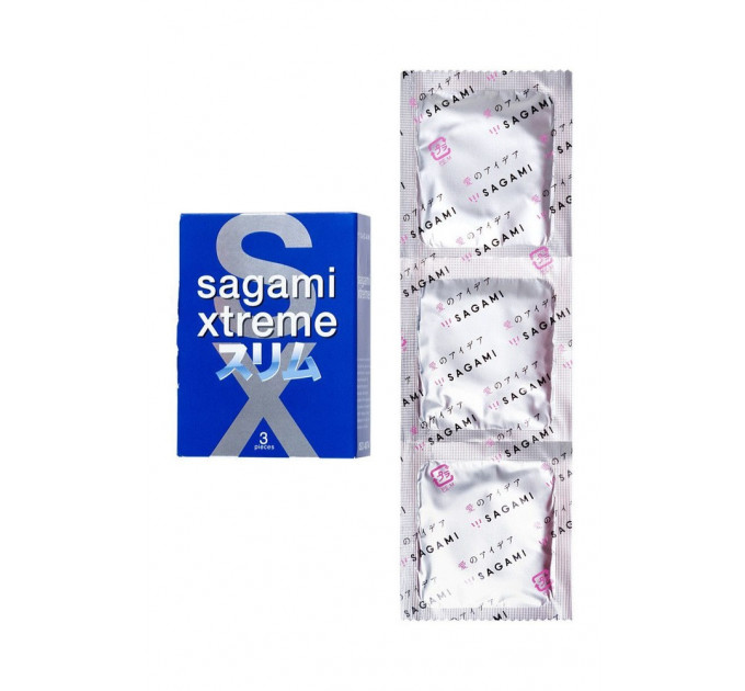 Супертонкие латексные презервативы Sagami Xtreme Feel Fit (цена за упаковку 3 шт.)
