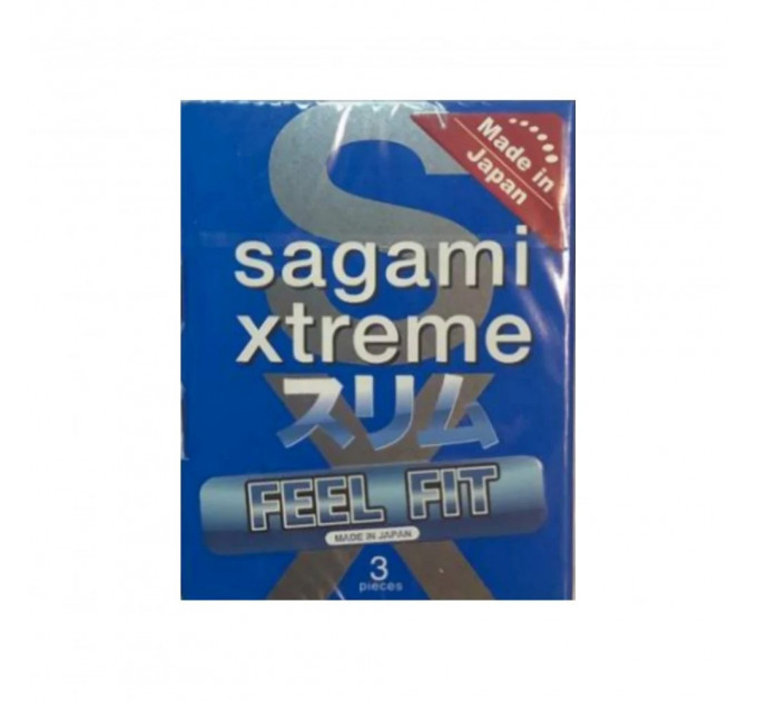 Супертонкие латексные презервативы Sagami Xtreme Feel Fit (цена за упаковку 3 шт.)
