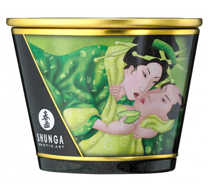 Свеча для массажа Shunga Massage Candle Exotic Green Tea с ароматом зеленого чая, 170 мл