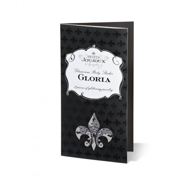Украшения со стразами для груди Gloria Petits Joujoux, розово-черные