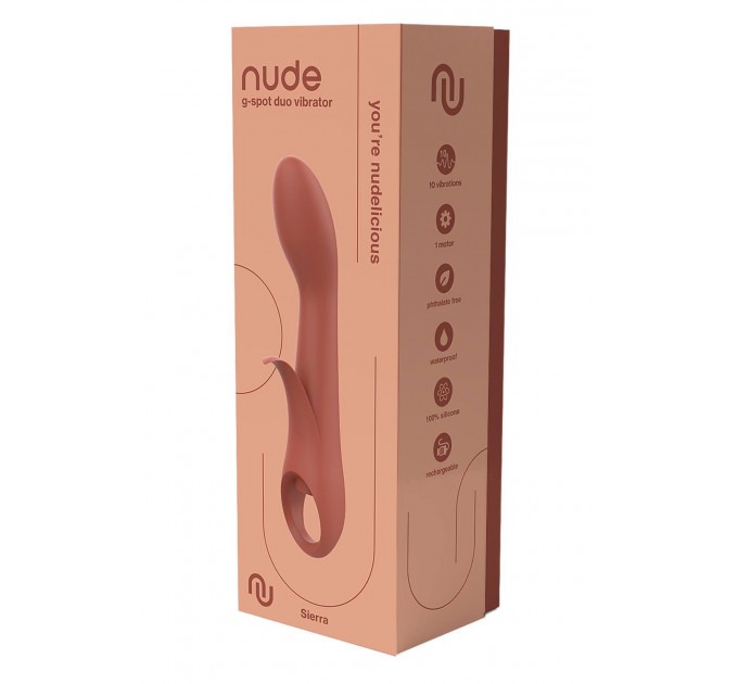 Вибратор Dream Toys Nude Sierra для точки G, коричневый