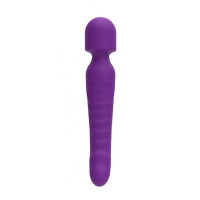 Двосторонній вібратор мікрофон Chisa Intimate Melody Pleasure Spreader Wand з підігрівом, фіолетовий Двосторонній вібратор мікрофон Chisa Intimate Melody Pleasure Spreader Wand з підігрівом, фіолетовий