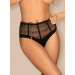 Высокие трусики-стринги Obsessive Sharlotte panties black XXL