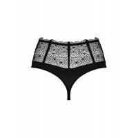 Высокие трусики-стринги Obsessive Sharlotte panties black XXL