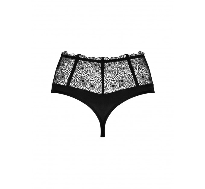 Высокие трусики-стринги Obsessive Sharlotte panties black XXL