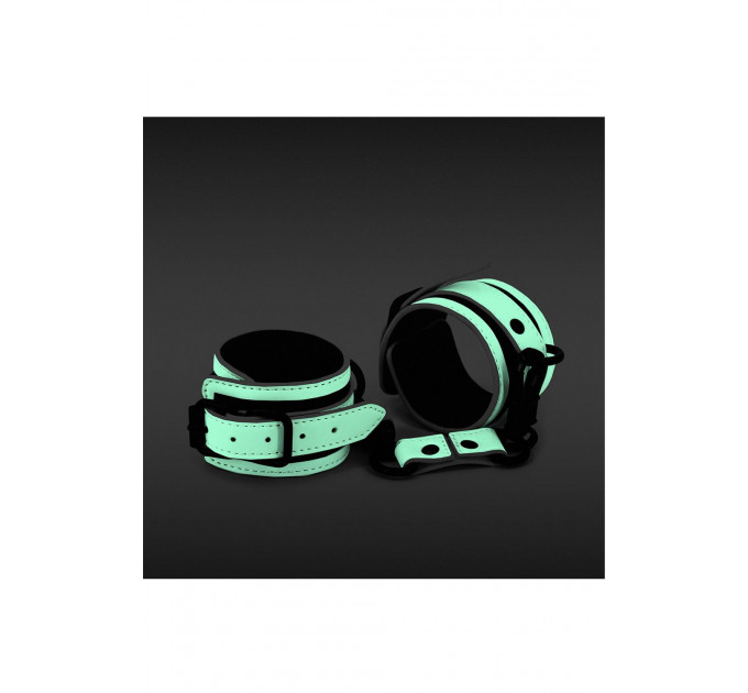 Наручиники, светятся в темноте NS Novelties GLO BONDAGE WRIST CUFF GREEN