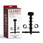 Набор для бондажа Chisa Behave Be My Slave Set с ошейником и наручниками, черный