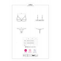 Комплект Obsessive Letica 2 pcs cupless set black S / M