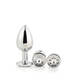 Набор анальных пробок Dream Toys GLEAMING LOVE SILVER PLUG SET