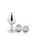 Набор анальных пробок Dream Toys GLEAMING LOVE SILVER PLUG SET