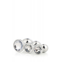 Набор анальных пробок Dream Toys GLEAMING LOVE SILVER PLUG SET