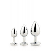 Набор анальных пробок Dream Toys GLEAMING LOVE SILVER PLUG SET