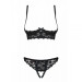 Комплект Obsessive Letica 2 pcs cupless set black S/M