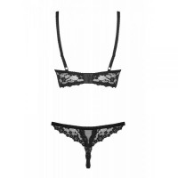 Комплект Obsessive Letica 2 pcs cupless set black S / M
