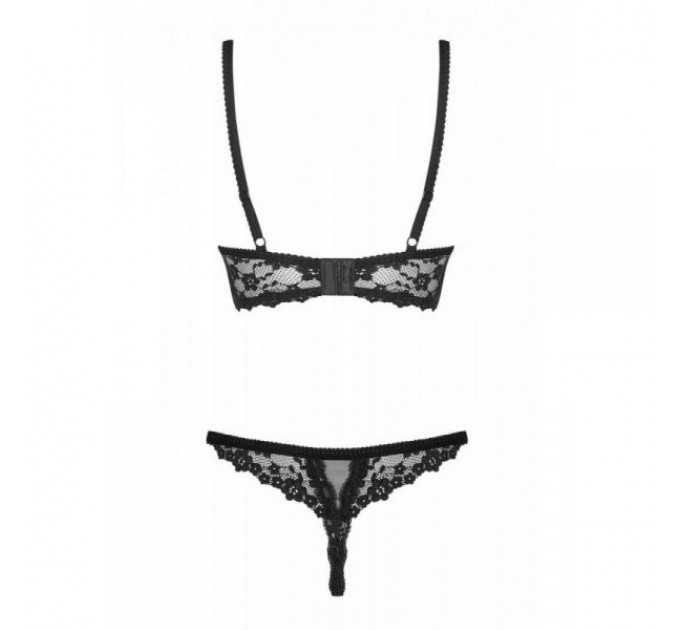 Комплект Obsessive Letica 2 pcs cupless set black S/M