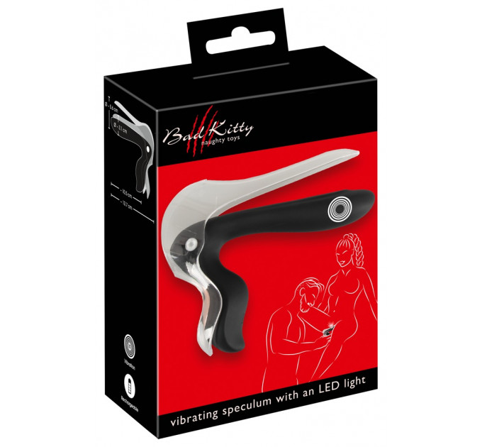 Расширитель для вагины Bad Kitty Vibrating Speculum со встроенным светодиодом и вибрацией