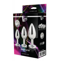 Набор анальных пробок Dream Toys GLEAMING LOVE SILVER PLUG SET