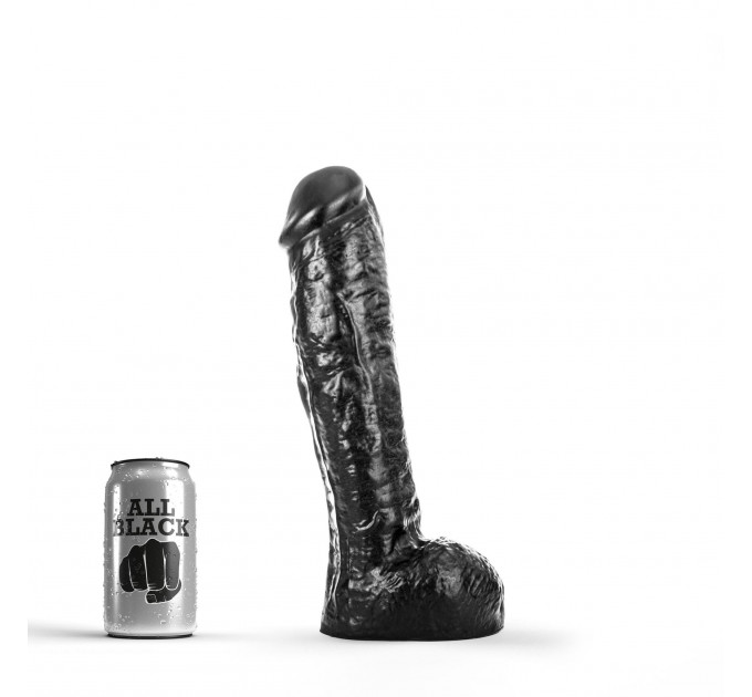 Большой фаллоимитатор All Black AB34 реалистичный черный, 29 см