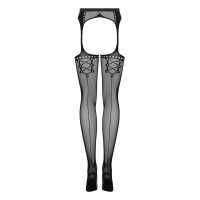 Панчохи з поясом Garter stockings S314 czarny S/M/L Obsessive