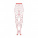 Эротические колготы в крупную сетку Obsessive S812 tights red XL/XXL