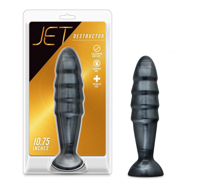 Большая анальная пробка JET DESTRUCTOR CARBON METALLIC BLACK