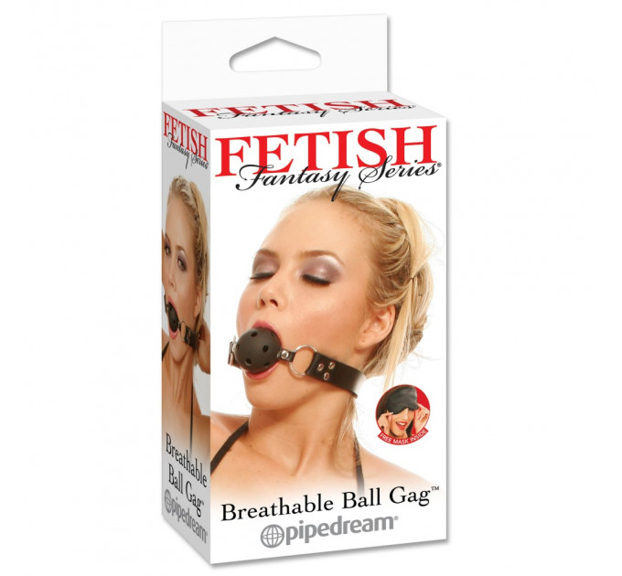 Кляп Fetish пластиковый, с ремешком из экокожи, черный