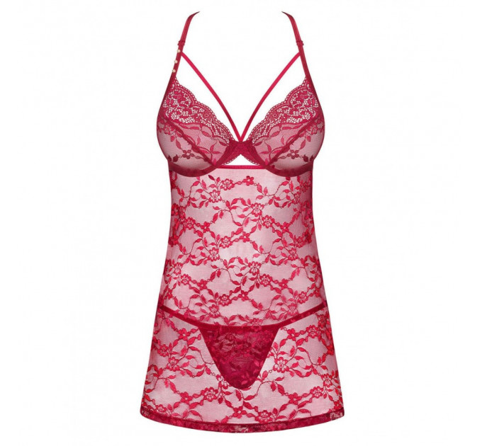 Пеньюар и трусики Obsessive Ivetta S/M