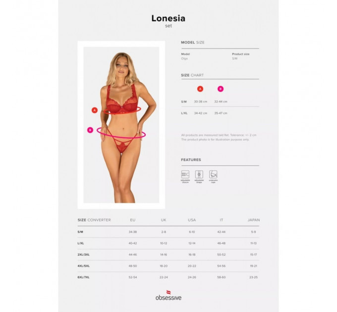 Комплект Obsessive Lonesia L/XL